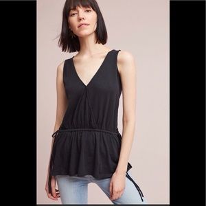 ANTHROPOLOGIE BECKA SURPLICE DRAWSTRING TANK TOP